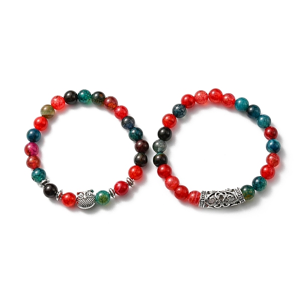 PandaHall Natural Agate Stretch Bracelets Set with Alloy Owl Beaded, Gemstone Jewelry for Women, 7-1/2 inch(19cm), 1Pc/style Natural Agate
PandaHall Natural Agate Stretch Bracelets Set with Alloy Owl Beaded, Gemstone Jewelry for Women, 7-1/2 inch(19cm), 1Pc/style Natural Agate