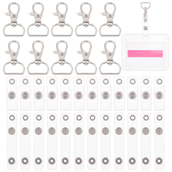 PandaHall Olycraft 50Pcs Iron D Rings Swivel Clasps, with 50Pcs PVC Retractable Badge Reel Strap, Platinum, 38x24x6mm Iron
PandaHall Olycraft 50Pcs Iron D Rings Swivel Clasps, with 50Pcs PVC Retractable Badge Reel Strap, Platinum, 38x24x6mm Iron