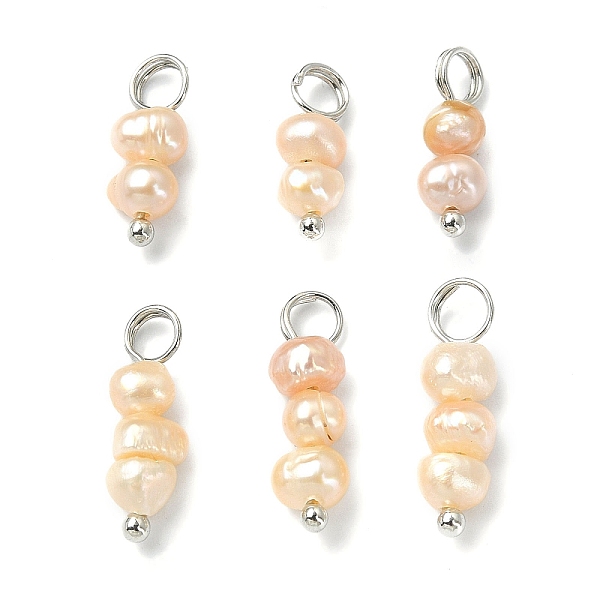 PandaHall 6Pcs 2 Styles Natural Cultured Freshwater Pearl Pendants, Potato Charms, with Platinum Plated Brass Finddings, PeachPuff..., Brown
PandaHall 6Pcs 2 Styles Natural Cultured Freshwater Pearl Pendants, Potato Charms, with Platinum Plated Brass Finddings, PeachPuff..., Brown