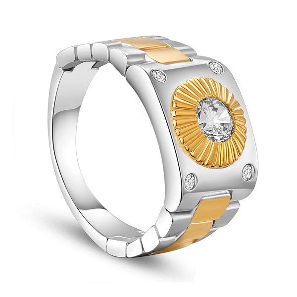 PandaHall SHEGRACE 925 Sterling Silver Finger Ring, with Watch Chain and Real 18K Gold Plated Round with AAA Cubic Zirconia, Platinum &..., Clear
PandaHall SHEGRACE 925 Sterling Silver Finger Ring, with Watch Chain and Real 18K Gold Plated Round with AAA Cubic Zirconia, Platinum &..., Clear