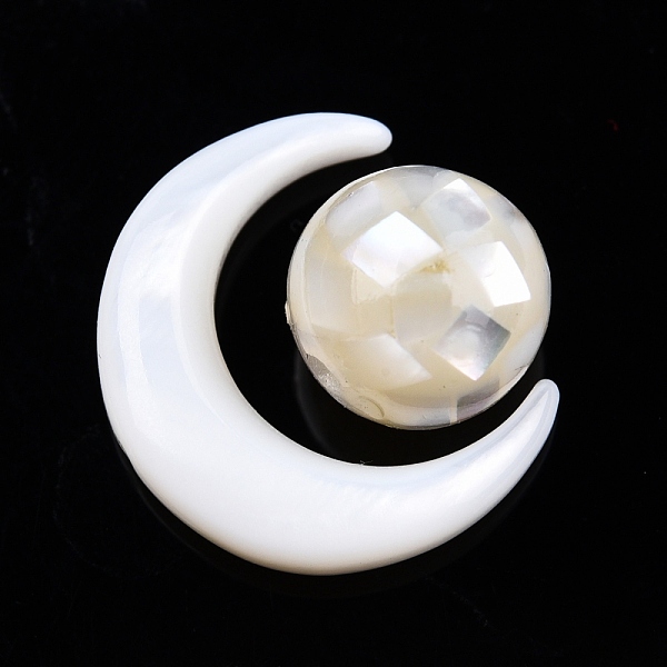 PandaHall Natural Freshwater Shell Beads, with Natural White Shell Beads, Moon with Round, Moon: 15x12.5x3.5mm, Round: 8mm, Hole: 0.8mm...
PandaHall Natural Freshwater Shell Beads, with Natural White Shell Beads, Moon with Round, Moon: 15x12.5x3.5mm, Round: 8mm, Hole: 0.8mm...