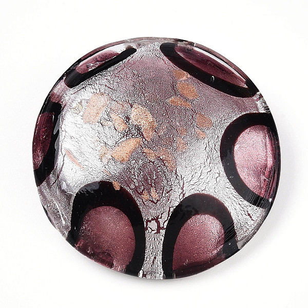 PandaHall Handmade Gold & Silver Foil Lampwork Pendants, Shield, Orchid, 54~55x20mm, Hole: 7x10mm Lampwork Others Purple
PandaHall Handmade Gold & Silver Foil Lampwork Pendants, Shield, Orchid, 54~55x20mm, Hole: 7x10mm Lampwork Others Purple