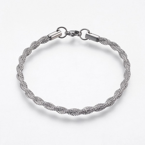 PandaHall 304 Stainless Steel Chain Bracelets, with Lobster Claw Clasps, Stainless Steel Color, 7 inch(17.8cm), 4.5mm 304 Stainless Steel
PandaHall 304 Stainless Steel Chain Bracelets, with Lobster Claw Clasps, Stainless Steel Color, 7 inch(17.8cm), 4.5mm 304 Stainless Steel