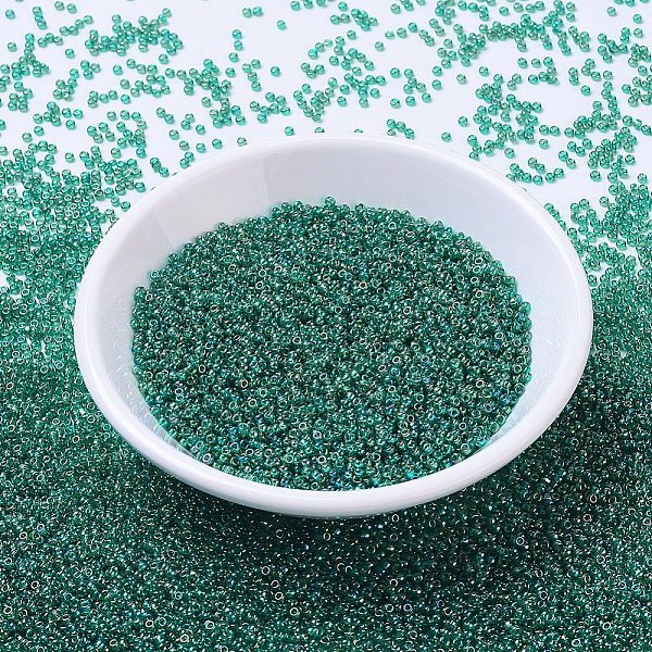 PandaHall MIYUKI Round Rocailles Beads, Japanese Seed Beads, 11/0, (RR295) Transparent Emerald AB, 2x1.3mm, Hole: 0.8mm, about 5500pcs/50g..., Green
PandaHall MIYUKI Round Rocailles Beads, Japanese Seed Beads, 11/0, (RR295) Transparent Emerald AB, 2x1.3mm, Hole: 0.8mm, about 5500pcs/50g..., Green