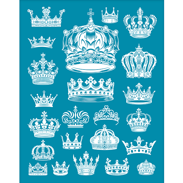 PandaHall Silk Screen Printing Stencil, for Painting on Wood, DIY Decoration T-Shirt Fabric, Crown Pattern, 100x127mm Nylon Crown Cyan
PandaHall Silk Screen Printing Stencil, for Painting on Wood, DIY Decoration T-Shirt Fabric, Crown Pattern, 100x127mm Nylon Crown Cyan