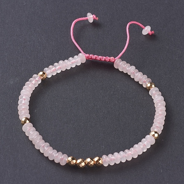 PandaHall Natural Rose Quartz Braided Bead Bracelets, with Nylon Cord and Non-magnetic Synthetic Hematite Beads, 2-1/8 inch~2-3/4 inch..., Pink
PandaHall Natural Rose Quartz Braided Bead Bracelets, with Nylon Cord and Non-magnetic Synthetic Hematite Beads, 2-1/8 inch~2-3/4 inch..., Pink
