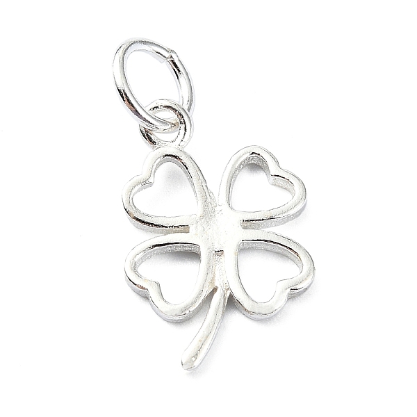 PandaHall 925 Sterling Silver Charms, Four Leaf Clover, with Jump Rings & 925 Stamp, Silver, 14x10x1mm, Hole: 4mm Sterling Silver Clover
PandaHall 925 Sterling Silver Charms, Four Leaf Clover, with Jump Rings & 925 Stamp, Silver, 14x10x1mm, Hole: 4mm Sterling Silver Clover