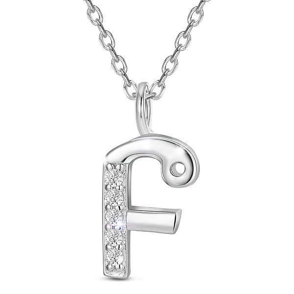 PandaHall SHEGRACE Rhodium Plated 925 Sterling Silver Initial Pendant Necklaces, with Grade AAA Cubic Zirconia and Cable Chains, Platinum..., Clear
PandaHall SHEGRACE Rhodium Plated 925 Sterling Silver Initial Pendant Necklaces, with Grade AAA Cubic Zirconia and Cable Chains, Platinum..., Clear