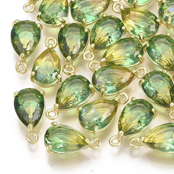 PandaHall Glass Pendants, with Brass Findings, Faceted, teardrop, Golden, Colorful, 13x7x5mm, Hole: 1.2mm Brass+Glass Teardrop
PandaHall Glass Pendants, with Brass Findings, Faceted, teardrop, Golden, Colorful, 13x7x5mm, Hole: 1.2mm Brass+Glass Teardrop