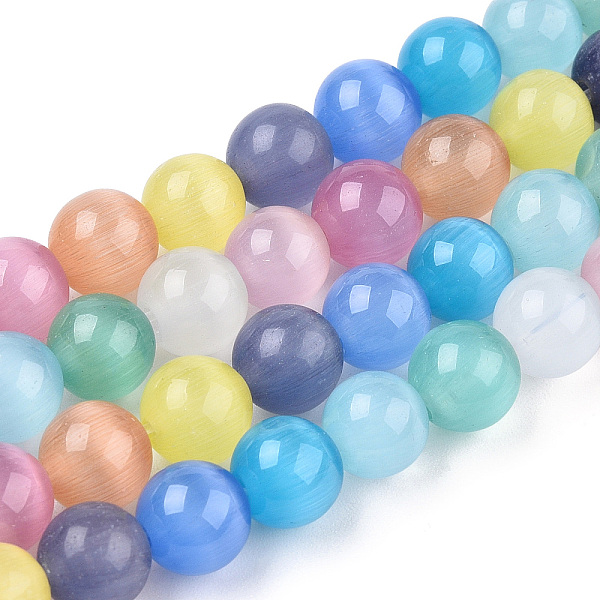 PandaHall Cat Eye Beads Strands, Two Tone, Round, Mixed Color, 7.5~8mm, Hole: 1mm, about 49~51pcs/strand, 14.37~14.96 inch(36.5~38cm) Glass..., Multicolor
PandaHall Cat Eye Beads Strands, Two Tone, Round, Mixed Color, 7.5~8mm, Hole: 1mm, about 49~51pcs/strand, 14.37~14.96 inch(36.5~38cm) Glass..., Multicolor