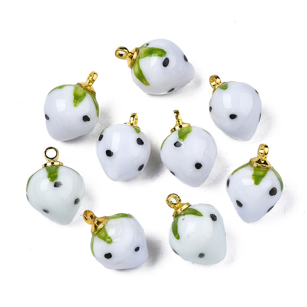 PandaHall Handmade Porcelain Pendants, with Golden Plated Brass Findings, Famille Rose Style, 3D Strawberry, WhiteSmoke, 14~16x10~11mm, Hole..., White
PandaHall Handmade Porcelain Pendants, with Golden Plated Brass Findings, Famille Rose Style, 3D Strawberry, WhiteSmoke, 14~16x10~11mm, Hole..., White