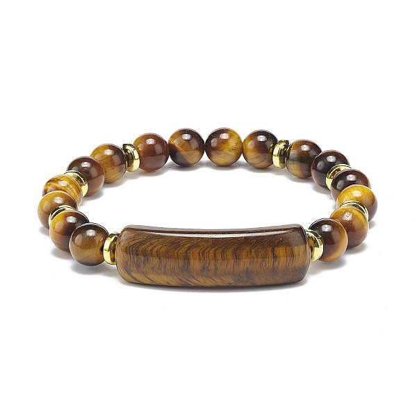 PandaHall Natural Tiger Eye Rectangle Beaded Stretch Bracelet, Gemstone Jewelry for Women, Inner Diameter: 2 inch(5.1cm) Tiger Eye
PandaHall Natural Tiger Eye Rectangle Beaded Stretch Bracelet, Gemstone Jewelry for Women, Inner Diameter: 2 inch(5.1cm) Tiger Eye