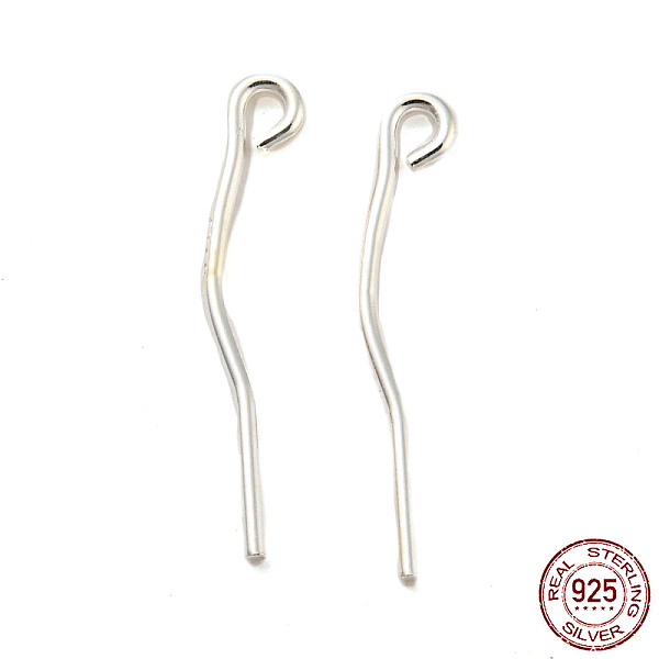 PandaHall 925 Sterling Silver Eye Pins, with S925 Stamp, Silver, 21 Gauge, 15x2.5mm, Hole: 1mm, Pin: 0.7mm Sterling Silver
PandaHall 925 Sterling Silver Eye Pins, with S925 Stamp, Silver, 21 Gauge, 15x2.5mm, Hole: 1mm, Pin: 0.7mm Sterling Silver