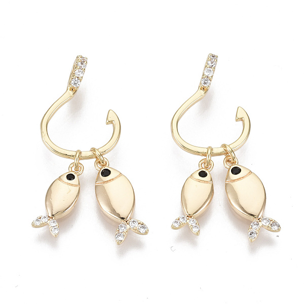 PandaHall Brass Micro Pave Cubic Zirconia Pendants, Hook with Fish, Nickel Free, Black & Clear, Real 18K Gold Plated, 26.5x10x3mm, Hole: 2mm...
PandaHall Brass Micro Pave Cubic Zirconia Pendants, Hook with Fish, Nickel Free, Black & Clear, Real 18K Gold Plated, 26.5x10x3mm, Hole: 2mm...