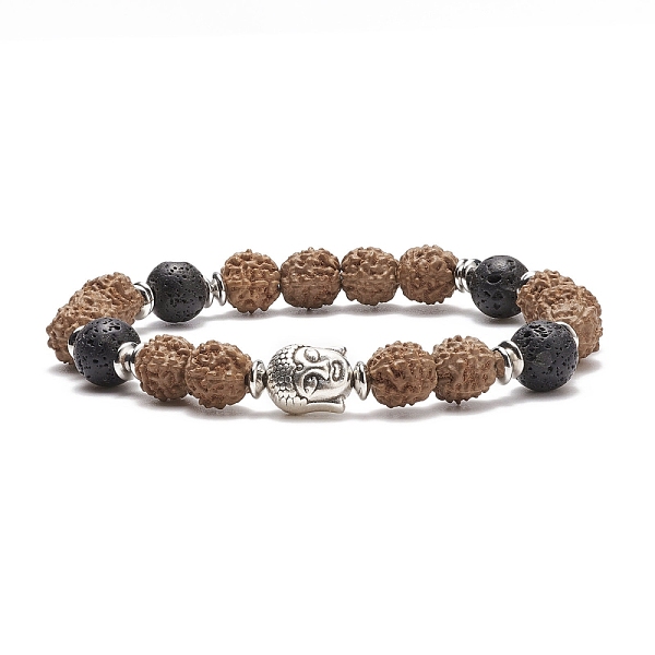 PandaHall Mala Bead Bracelet, Natural Rudraksha Wood & Lava Rock & Alloy Buddha Head Beaded Stretch Bracelet for Men Women, Camel, Inner..., Brown
PandaHall Mala Bead Bracelet, Natural Rudraksha Wood & Lava Rock & Alloy Buddha Head Beaded Stretch Bracelet for Men Women, Camel, Inner..., Brown