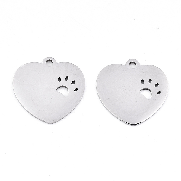 PandaHall 201 Stainless Steel Pendants, Laser Cut, Heart with Dog Footprint, Stainless Steel Color, 16x16.5x0.9mm, Hole: 1.6mm 201 Stainless...
PandaHall 201 Stainless Steel Pendants, Laser Cut, Heart with Dog Footprint, Stainless Steel Color, 16x16.5x0.9mm, Hole: 1.6mm 201 Stainless...
