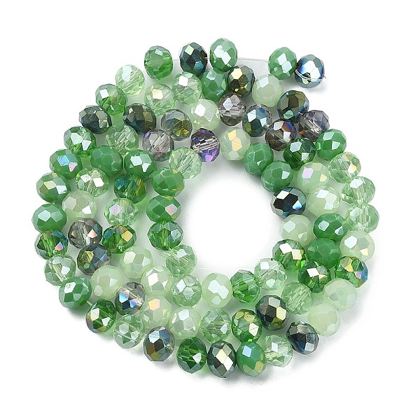 PandaHall Electroplate Glass Beads Strands, Faceted, Rondelle, Sea Green, 5.5~6x5mm, Hole: 1mm, about 90~92pcs/strand, 16.54 inch~16.93 inch...
PandaHall Electroplate Glass Beads Strands, Faceted, Rondelle, Sea Green, 5.5~6x5mm, Hole: 1mm, about 90~92pcs/strand, 16.54 inch~16.93 inch...