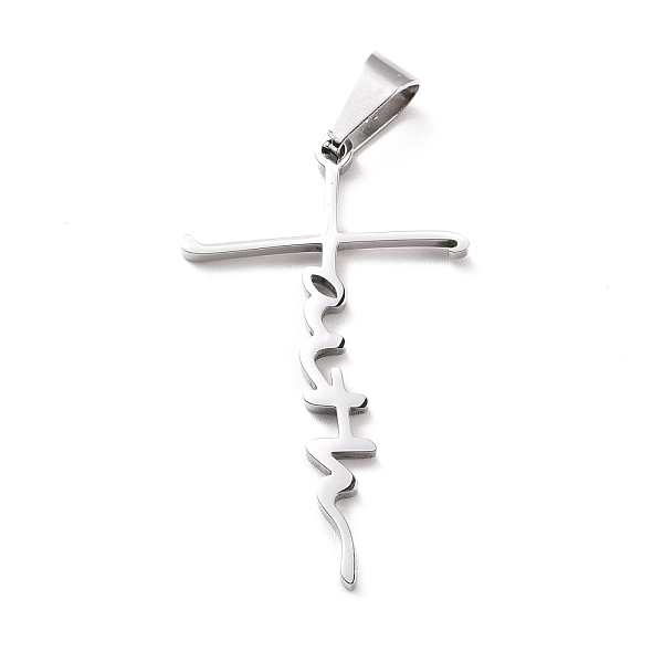 PandaHall 304 Stainless Steel Pendants, Word Faith, Stainless Steel Color, 42.5x25x1.5mm, Hole: 8.5x4mm 304 Stainless Steel Word
PandaHall 304 Stainless Steel Pendants, Word Faith, Stainless Steel Color, 42.5x25x1.5mm, Hole: 8.5x4mm 304 Stainless Steel Word