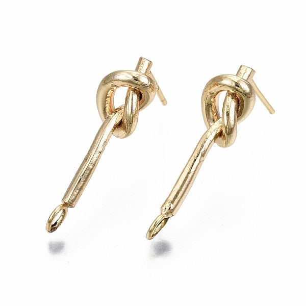 PandaHall Brass Stud Earring Findings, with Loop, Nickel Free, Knot, Real 18K Gold Plated, 23x6.5mm, Hole: 2.5mm, Pin: 0.7mm Brass Others
PandaHall Brass Stud Earring Findings, with Loop, Nickel Free, Knot, Real 18K Gold Plated, 23x6.5mm, Hole: 2.5mm, Pin: 0.7mm Brass Others