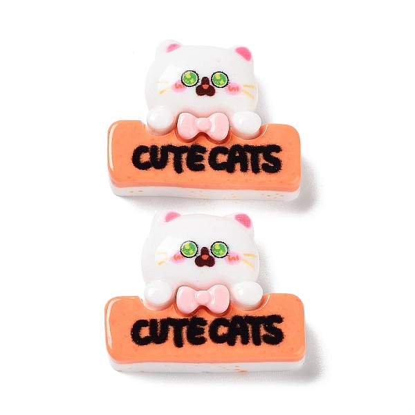 PandaHall Cartoon White Cat Resin Decoden Cabochons, Cute kitten, Word CUTE CATS, 22.5x27x8.5mm Resin Word
PandaHall Cartoon White Cat Resin Decoden Cabochons, Cute kitten, Word CUTE CATS, 22.5x27x8.5mm Resin Word
