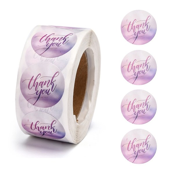PandaHall 1 Inch Thank You Stickers, Adhesive Roll Sticker Labels, for Envelopes, Bubble Mailers and Bags, Purple, 25mm, about 500pcs/roll...
PandaHall 1 Inch Thank You Stickers, Adhesive Roll Sticker Labels, for Envelopes, Bubble Mailers and Bags, Purple, 25mm, about 500pcs/roll...