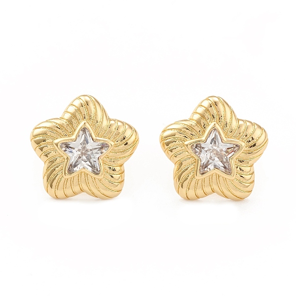 PandaHall Clear Cubic Zirconia Star Stud Earrings, Rack Plating Brass Jewelry for Women, Cadmium Free & Lead Free, Real 18K Gold Plated...
PandaHall Clear Cubic Zirconia Star Stud Earrings, Rack Plating Brass Jewelry for Women, Cadmium Free & Lead Free, Real 18K Gold Plated...