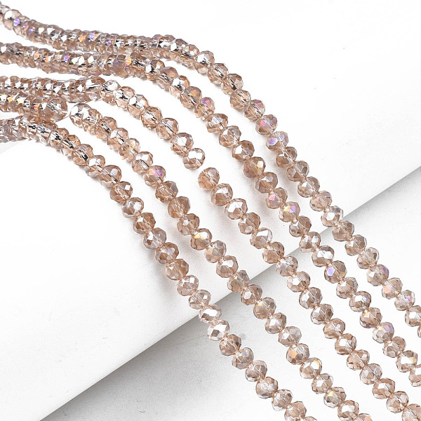 PandaHall Electroplate Glass Beads Strands, AB Color Plated, Faceted, Rondelle, Peru, 4x3mm, Hole: 0.4mm, about 113~115pcs/strand, 41~42cm..., Brown
PandaHall Electroplate Glass Beads Strands, AB Color Plated, Faceted, Rondelle, Peru, 4x3mm, Hole: 0.4mm, about 113~115pcs/strand, 41~42cm..., Brown