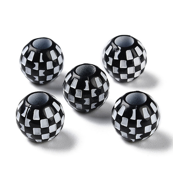 PandaHall Spray Printed Opaque Acrylic European Beads, Large Hole Beads, Round with Lattice, White, 11.5x10.5mm, Hole: 5mm, about...
PandaHall Spray Printed Opaque Acrylic European Beads, Large Hole Beads, Round with Lattice, White, 11.5x10.5mm, Hole: 5mm, about...