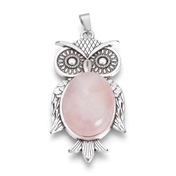 PandaHall Natural Rose Quartz Big Pendants, with Alloy Findings, Owl, Antique Silver, 56x27.5x7.5mm, Hole: 3.5x7.5mm Rose Quartz Owl
PandaHall Natural Rose Quartz Big Pendants, with Alloy Findings, Owl, Antique Silver, 56x27.5x7.5mm, Hole: 3.5x7.5mm Rose Quartz Owl