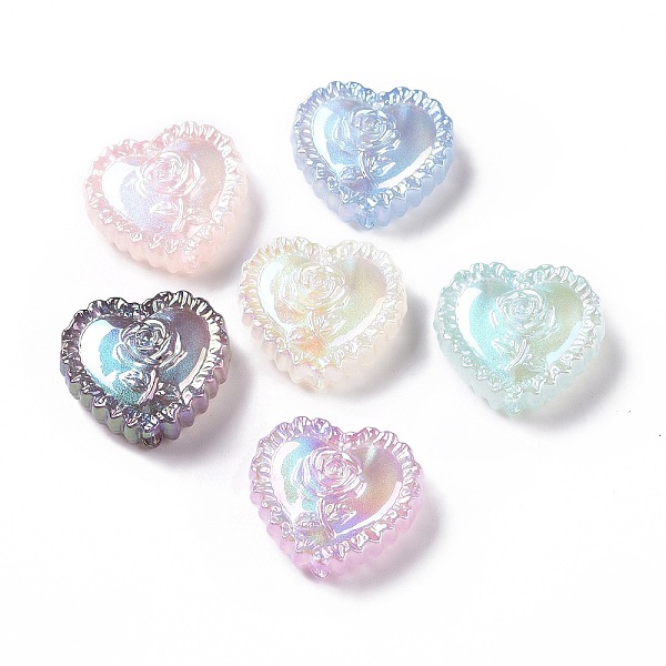 PandaHall UV Plating Rainbow Iridescent Acrylic Beads, Heart with Rose Flower, Mixed Color, 25x27.5x9.2mm, Hole: 3.6mm Acrylic Heart..., Multicolor
PandaHall UV Plating Rainbow Iridescent Acrylic Beads, Heart with Rose Flower, Mixed Color, 25x27.5x9.2mm, Hole: 3.6mm Acrylic Heart..., Multicolor