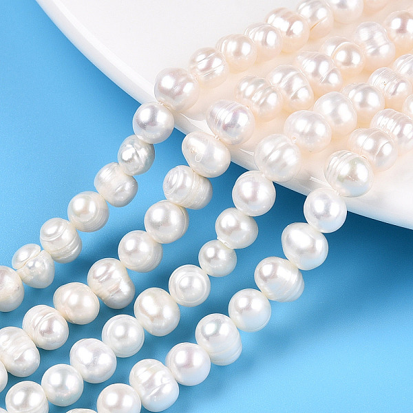 PandaHall Natural Cultured Freshwater Pearl Beads Strands, Potato, Creamy White, 5.5~6x6.5~8.5mm, Hole: 0.7mm, about 60~62pcs/strand, 13.78...
PandaHall Natural Cultured Freshwater Pearl Beads Strands, Potato, Creamy White, 5.5~6x6.5~8.5mm, Hole: 0.7mm, about 60~62pcs/strand, 13.78...