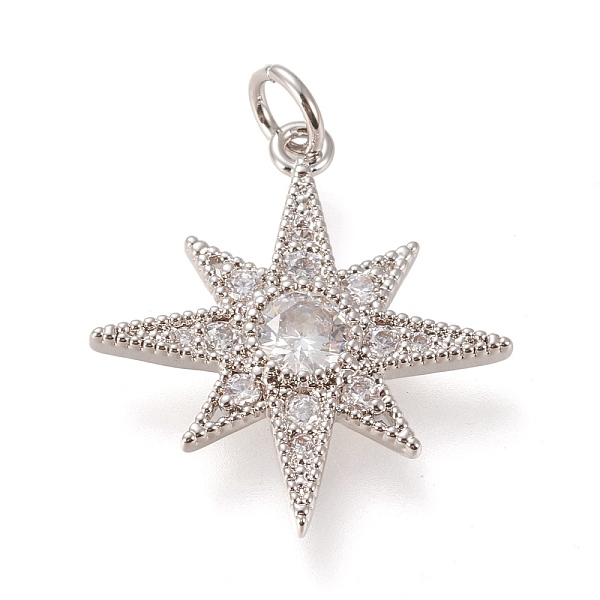 PandaHall Brass Micro Pave Clear Cubic Zirconia Pendants, with Jump Rings, Long-Lasting Plated, Star, Clear, Real Platinum Plated...
PandaHall Brass Micro Pave Clear Cubic Zirconia Pendants, with Jump Rings, Long-Lasting Plated, Star, Clear, Real Platinum Plated...