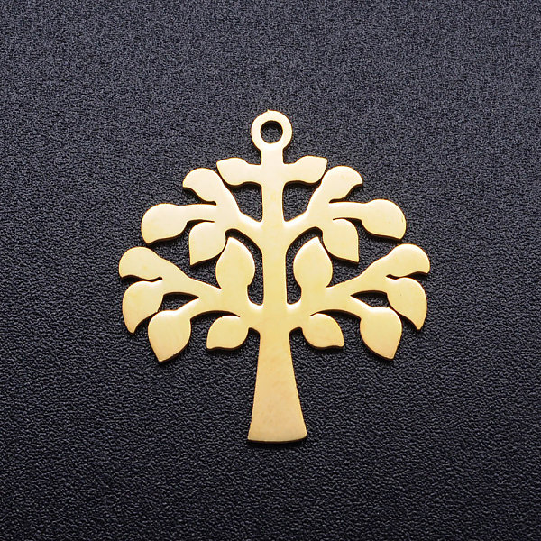 PandaHall 201 Stainless Steel Pendants, Tree of Life, Golden, 22x20x1mm, Hole: 1.5mm 201 Stainless Steel Tree
PandaHall 201 Stainless Steel Pendants, Tree of Life, Golden, 22x20x1mm, Hole: 1.5mm 201 Stainless Steel Tree