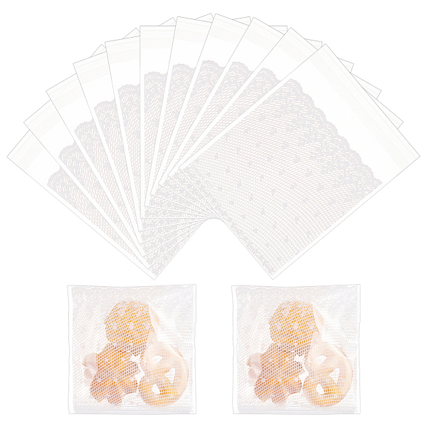 PandaHall OPP Cellophane Self-Adhesive Cookie Bags, for Baking Packing Bags, Rectangle with Lace Pattern, White, 130x100x0.1mm, about...
PandaHall OPP Cellophane Self-Adhesive Cookie Bags, for Baking Packing Bags, Rectangle with Lace Pattern, White, 130x100x0.1mm, about...