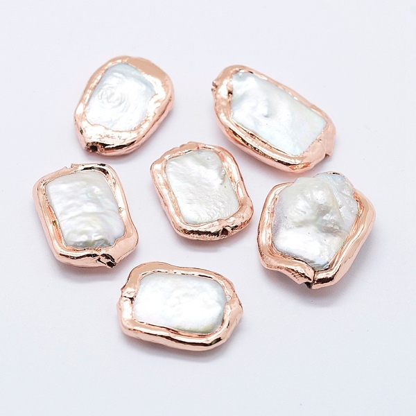 PandaHall Natural Cultured Freshwater Pearl Beads, Edge Rose Gold Plated, Rectangle, Rose Gold, 18.5~24x11.5~18.5x4~9mm, Hole: 1mm Pearl...
PandaHall Natural Cultured Freshwater Pearl Beads, Edge Rose Gold Plated, Rectangle, Rose Gold, 18.5~24x11.5~18.5x4~9mm, Hole: 1mm Pearl...