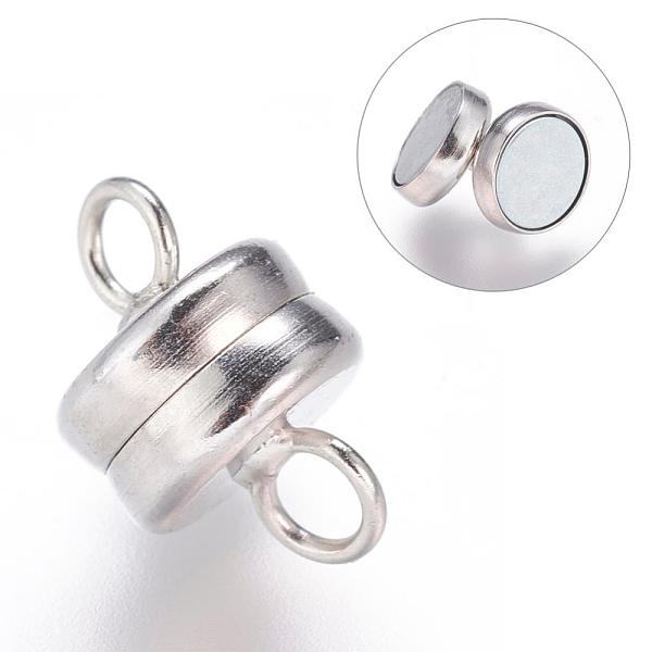 PandaHall Brass Magnetic Clasps with Loops, Flat Round, Platinum, 11x7mm, Hole: 2mm Brass Flat Round
PandaHall Brass Magnetic Clasps with Loops, Flat Round, Platinum, 11x7mm, Hole: 2mm Brass Flat Round