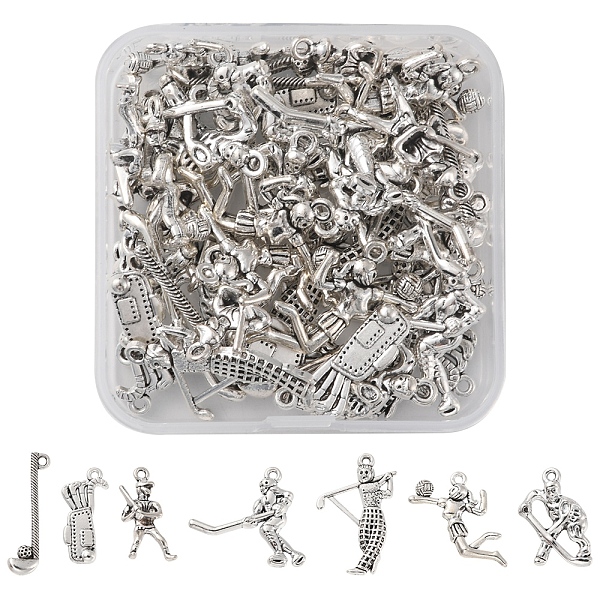 PandaHall 42Pcs 7 Style Sports Theme Tibetan Style Alloy Pendants, Baseball Player/Hockey Player/Volleyball Player/Golf, Antique Silver...
PandaHall 42Pcs 7 Style Sports Theme Tibetan Style Alloy Pendants, Baseball Player/Hockey Player/Volleyball Player/Golf, Antique Silver...