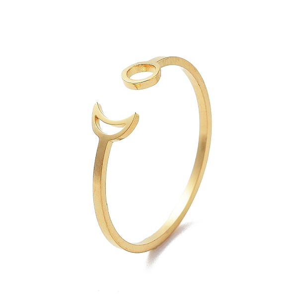 PandaHall 304 Stainless Steel Open Rings, Hollow Sun & Moon, Golden, US Size 9 3/4(19.5mm) 304 Stainless Steel Others
PandaHall 304 Stainless Steel Open Rings, Hollow Sun & Moon, Golden, US Size 9 3/4(19.5mm) 304 Stainless Steel Others
