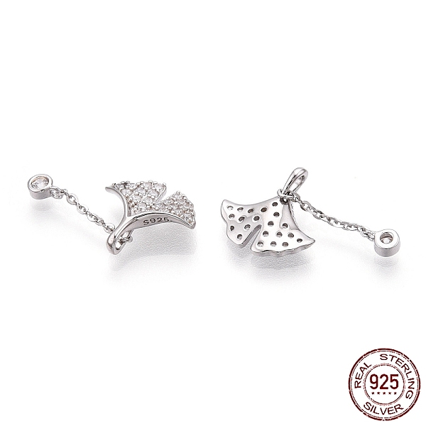 PandaHall Rhodium Plated 925 Sterling Silver Micro Pave Cubic Zirconia Charms, Ginkgo Leaf, Nickel Free, Real Platinum Plated, 16~17mm, Hole..., Clear
PandaHall Rhodium Plated 925 Sterling Silver Micro Pave Cubic Zirconia Charms, Ginkgo Leaf, Nickel Free, Real Platinum Plated, 16~17mm, Hole..., Clear