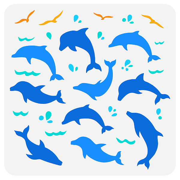 PandaHall PET Hollow Out Drawing Painting Stencils, for DIY Scrapbook, Photo Album, Dolphin Pattern, 30x30cm Plastic Dolphin
PandaHall PET Hollow Out Drawing Painting Stencils, for DIY Scrapbook, Photo Album, Dolphin Pattern, 30x30cm Plastic Dolphin
