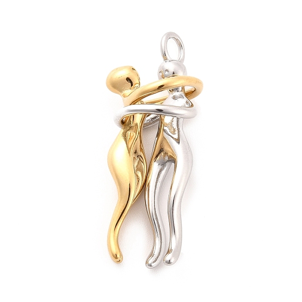 PandaHall Vacuum Plating 304 Stainless Steel Pendants, Human Huging, Golden & Stainless Steel Color, 37.5x13mm, Hole: 3.4mm 304 Stainless...
PandaHall Vacuum Plating 304 Stainless Steel Pendants, Human Huging, Golden & Stainless Steel Color, 37.5x13mm, Hole: 3.4mm 304 Stainless...