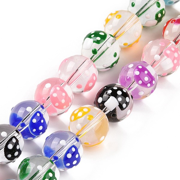 PandaHall Handmade Lampwork Beads Strands, Round with Mushroom, Mixed Color, 12~12.5x11.5mm, Hole: 1.2mm, about 30pcs/strand, 13.78''(35cm)..., Multicolor
PandaHall Handmade Lampwork Beads Strands, Round with Mushroom, Mixed Color, 12~12.5x11.5mm, Hole: 1.2mm, about 30pcs/strand, 13.78''(35cm)..., Multicolor