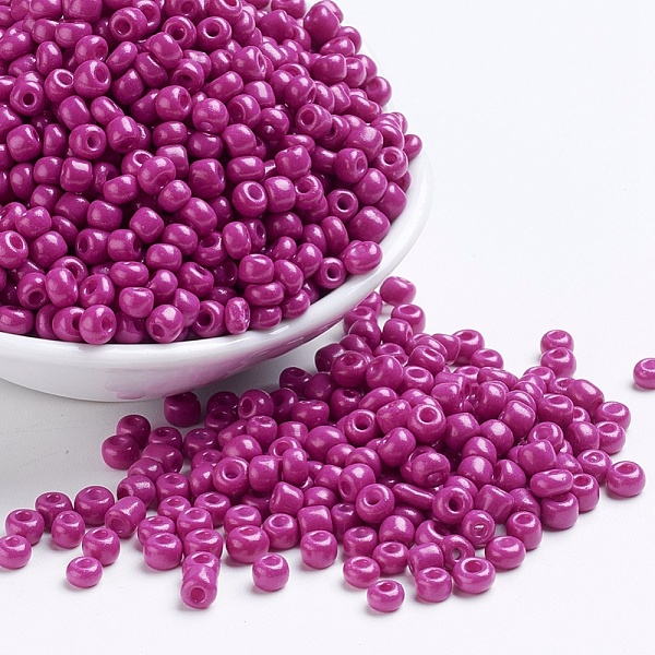 PandaHall Baking Paint Glass Seed Beads, Magenta, 6/0, 4~5x3~4mm, Hole: 1~2mm, about 4500pcs/bag Glass Pink
PandaHall Baking Paint Glass Seed Beads, Magenta, 6/0, 4~5x3~4mm, Hole: 1~2mm, about 4500pcs/bag Glass Pink