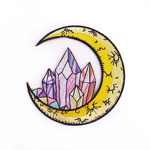 PandaHall Computerized Embroidery Cloth Iron on/Sew on Patches, Costume Accessories, Moon with Crystal Cluster, Colorful, 75x72mm Cloth Moon
PandaHall Computerized Embroidery Cloth Iron on/Sew on Patches, Costume Accessories, Moon with Crystal Cluster, Colorful, 75x72mm Cloth Moon