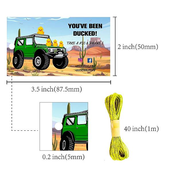 PandaHall CREATCABIN 50Pcs You've Been Ducked Cards Duck Tags Card Ducking Game DIY Jeep Duck Card with Hole and Twine for Rubber Ducks...
PandaHall CREATCABIN 50Pcs You've Been Ducked Cards Duck Tags Card Ducking Game DIY Jeep Duck Card with Hole and Twine for Rubber Ducks...