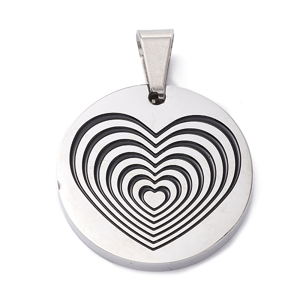 PandaHall 304 Stainless Steel Pendants, with Enamel, Polishing, Flat Round with Heart, Stainless Steel Color, 25x3mm, Hole: 7.5x5mm 304...
PandaHall 304 Stainless Steel Pendants, with Enamel, Polishing, Flat Round with Heart, Stainless Steel Color, 25x3mm, Hole: 7.5x5mm 304...