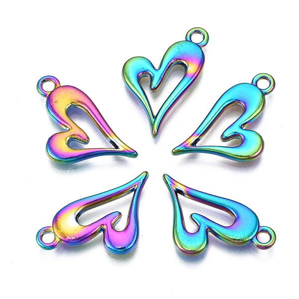PandaHall Rainbow Color Alloy Pendants, Cadmium Free & Nickel Free & Lead Free, Heart, 20.5x15.5x2mm, Hole: 1.8mm Alloy Heart
PandaHall Rainbow Color Alloy Pendants, Cadmium Free & Nickel Free & Lead Free, Heart, 20.5x15.5x2mm, Hole: 1.8mm Alloy Heart
