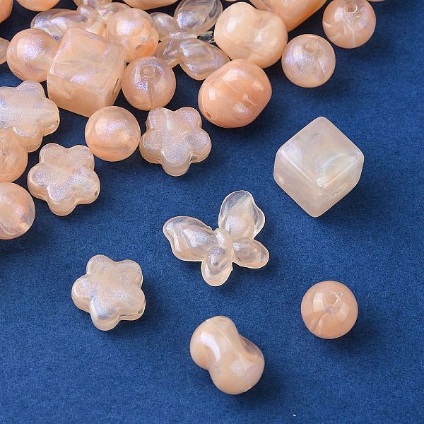 PandaHall Opaque Acrylic Beads, Glitter Beads, Mixed Shapes, Light Salmon, 10.5~17x11~20x5.5~13.5mm, Hole: 1.6~3mm Acrylic Mixed Shapes
PandaHall Opaque Acrylic Beads, Glitter Beads, Mixed Shapes, Light Salmon, 10.5~17x11~20x5.5~13.5mm, Hole: 1.6~3mm Acrylic Mixed Shapes