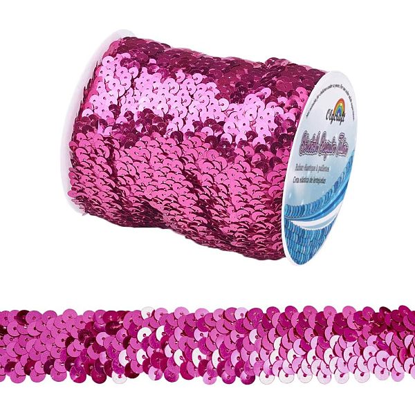 PandaHall OLYCRAFT 10M Elastic Sequin Trim Metallic Stretch Sequin Trim 3-Row Fabric Paillette Ribbon Trim for Dress Embellish and Headband..., Pink
PandaHall OLYCRAFT 10M Elastic Sequin Trim Metallic Stretch Sequin Trim 3-Row Fabric Paillette Ribbon Trim for Dress Embellish and Headband..., Pink