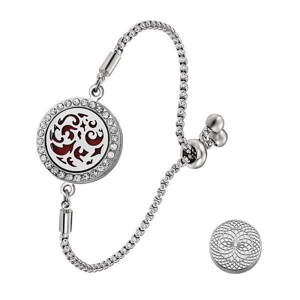 PandaHall Essential Oil Diffuser Bracelet, AlloyTree of Life Locket Link Slider Bracelet with Crystal Rhinestone for Women, Platinum, Red...
PandaHall Essential Oil Diffuser Bracelet, AlloyTree of Life Locket Link Slider Bracelet with Crystal Rhinestone for Women, Platinum, Red...